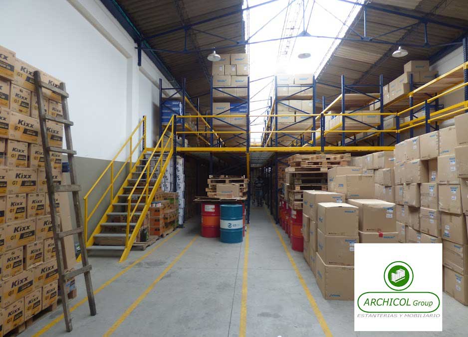 Imagen de muestra de una estanteria especial de tipo mezzanine